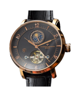 Vacheron Constantin Fiftysix 40mm FiftysixBKAL-003 Men Black Dial Rose Gold-tone