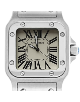 Cartier Santos Ladies W20056D6 28mm Silver-tone White Dial