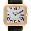 Cartier Santos Dumont W2006951 Mens Leather Strap Rose Gold-tone