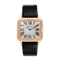 Cartier Santos Dumont W2006951 Mens Leather Strap Rose Gold-tone