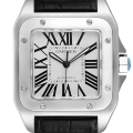 Cartier Santos 38mm Mens W20073X8 White Dial Silver-tone Watch