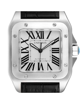 Cartier Santos 38mm Men's W20073X8 White Dial Silver-tone Watch