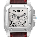 Cartier Santos 42mm W20090X8 Mens White Dial Watch