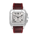 Cartier Santos 42mm W20090X8 Mens White Dial Watch