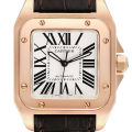 Cartier Santos W20108Y1 39mm Mens Stainless Steel Rose Gold-tone