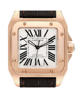 Cartier Santos W20108Y1 39mm Men's Stainless Steel Rose Gold-tone