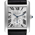 Cartier Tank MC Mens W5330003 Leather Strap Silver-tone