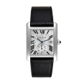 Cartier Tank MC Mens W5330003 Leather Strap Silver-tone