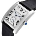 Cartier Tank MC Mens W5330003 Leather Strap Silver-tone