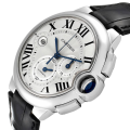 Cartier Ballon Bleu 47mm Mens W6920003 Stainless Steel Leather Strap