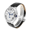 Cartier Ballon Bleu 47mm Mens W6920003 Stainless Steel Leather Strap