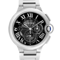 Cartier Ballon Bleu Mens 47mm W6920077 Silver-tone Black Dial