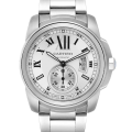 Cartier Calibre de Cartier W7100015 Mens Silver Dial Silver-tone