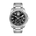 Cartier Calibre de Cartier 43mm W7100016 Mens Black Dial Stainless Steel