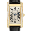 Cartier Tank Americaine 27mm WB702051 Unisex Stainless Steel Leather Leather Strap