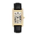 Cartier Tank Americaine 27mm WB702051 Unisex Stainless Steel Leather Leather Strap