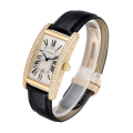 Cartier Tank Americaine 27mm WB702051 Unisex Stainless Steel Leather Leather Strap