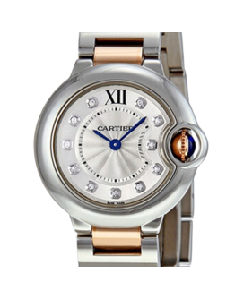 Cartier Ballon Bleu Ladies WE902030 White Dial Silver-tone