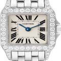 Cartier Santos Demoiselle WF9005Y8 26mm Ladies White Dial Watch