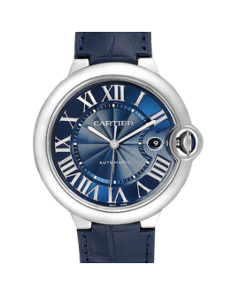 Cartier Ballon Bleu WSBB0025 Men's 36mm Stainless Steel Leather Strap