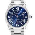 Cartier Ronde Mens 36mm WSRN0023 Blue Dial Bracelet