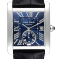 Cartier Tank MC WSTA0010 36mm Mens Leather Strap Silver-tone